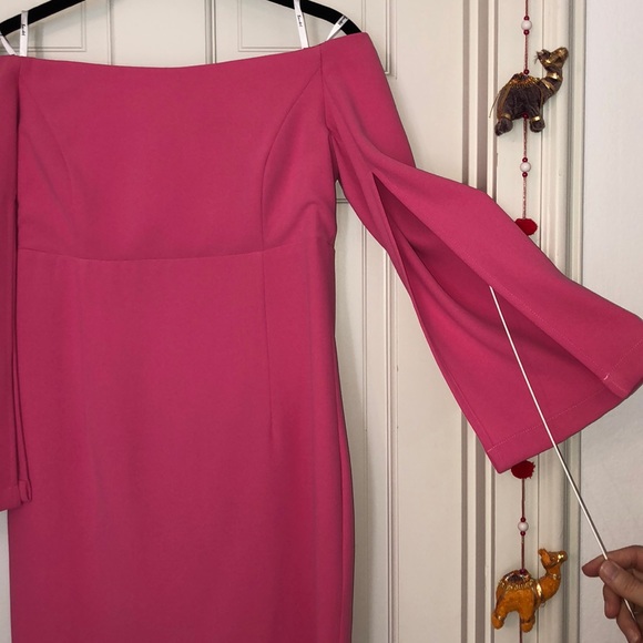 Bardot Off the Shoulder Split-Sleeve Mini Dress - Picture 2 of 2